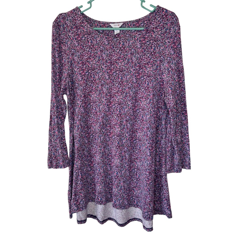 Intro Floral Print Long Sleeve Mini Dress